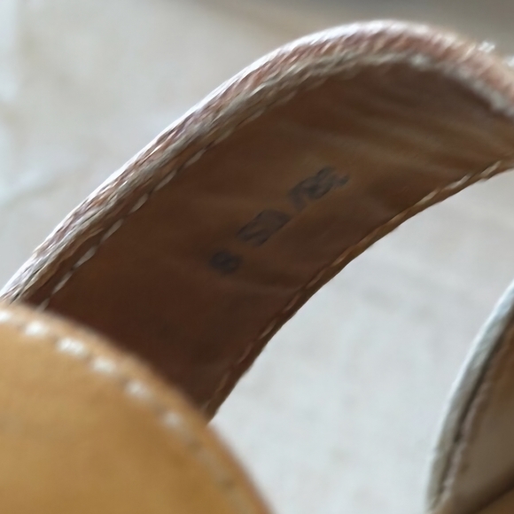 RAG & BONE $395 Addington SANDALS Leather Wooden Platform HEELS Brown Sz 8 US - Picture 8 of 8